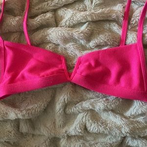 Hot pink bathing suit top